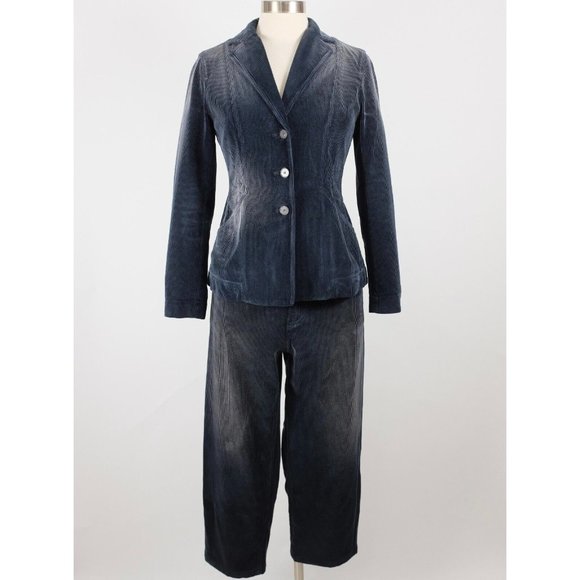 Christian Dior 38 US 6 bar jacket suit pants 2021 navy corduroy blazer - Picture 1 of 16